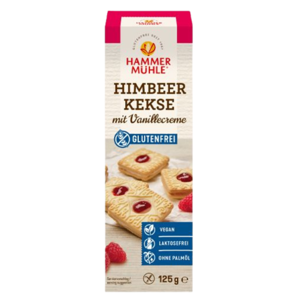 Raspberry cookies with vanilla cream Hammermühle